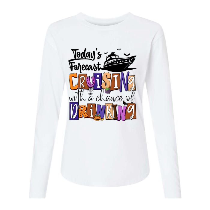 Cruising With A Chance Of Drinking Funny Halloween Womens Cotton Relaxed Long Sleeve T-Shirt