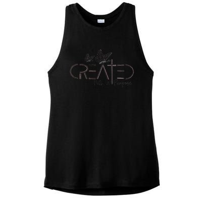 Created With A Purpose Christian Ladies PosiCharge Tri-Blend Wicking Tank