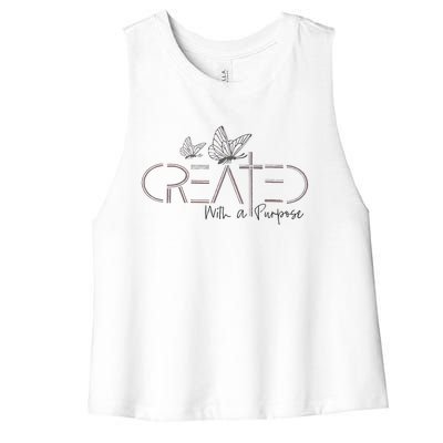 Created With A Purpose Christian Women's Racerback Cropped Tank