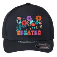 Created With A Purpose Jesus Christian Flower Wildflower Flexfit Unipanel Trucker Cap