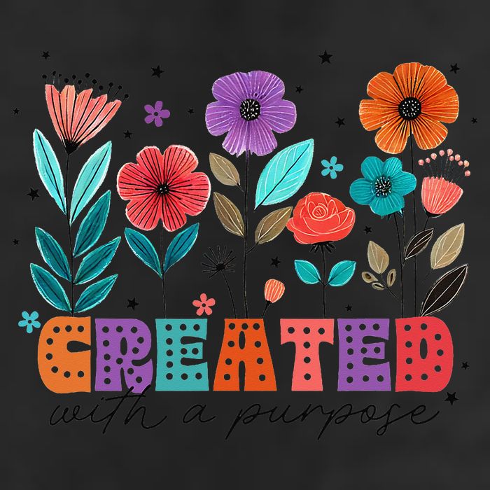 Created With A Purpose Jesus Christian Flower Wildflower Adult Drive Performance Visor