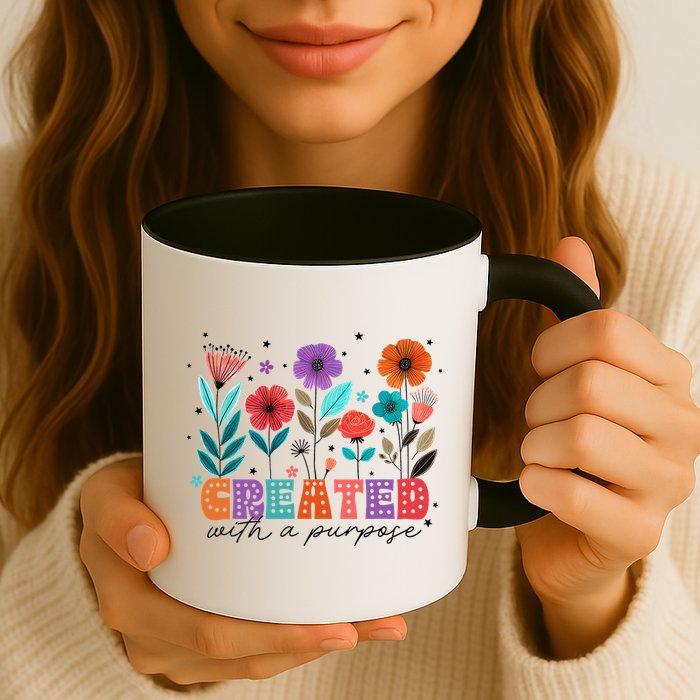 Created With A Purpose Jesus Christian Flower Wildflower Mug