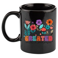 Created With A Purpose Jesus Christian Flower Wildflower 11oz C Handle Ceramic Mug