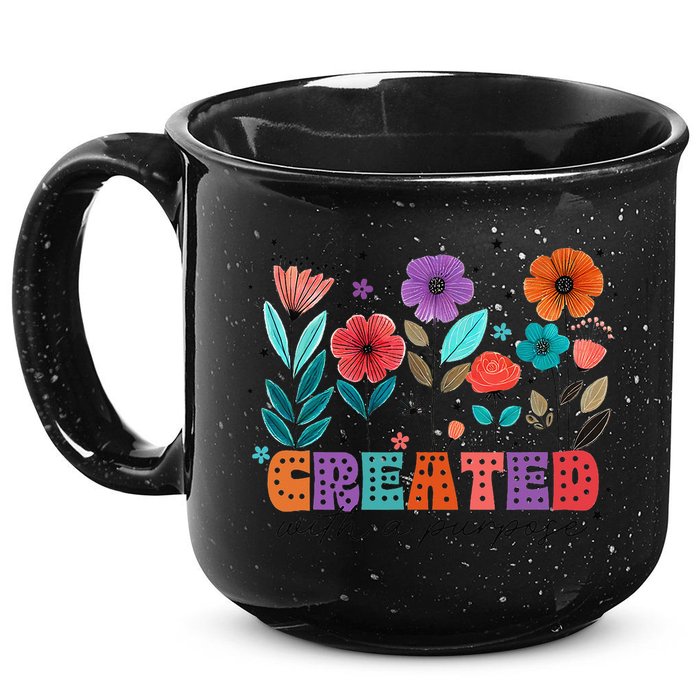 Created With A Purpose Jesus Christian Flower Wildflower 15oz Campfire Ceramic Mug