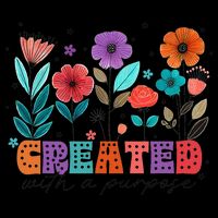 Created With A Purpose Jesus Christian Flower Wildflower 16 in Basic Backpack