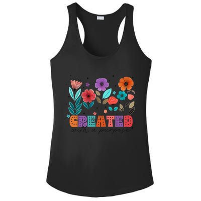 Created With A Purpose Jesus Christian Flower Wildflower Ladies PosiCharge Competitor Racerback Tank