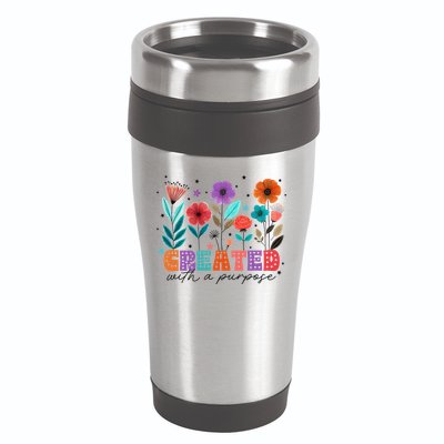 Created With A Purpose Jesus Christian Flower Wildflower 16oz Travel Tumbler