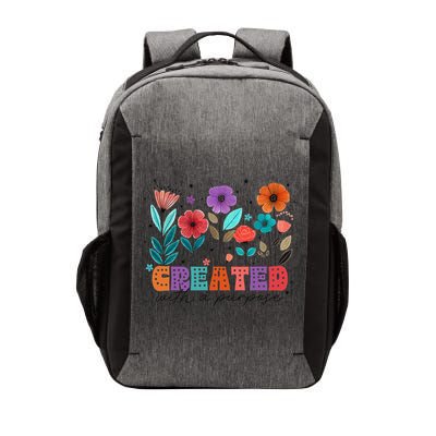 Created With A Purpose Jesus Christian Flower Wildflower Vector Backpack