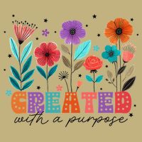 Created With A Purpose Jesus Christian Flower Wildflower Long Sleeve Shirt