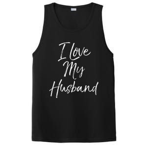 Cute Wedding Anniversary Gift For Wife I Love My Husband PosiCharge Competitor Tank