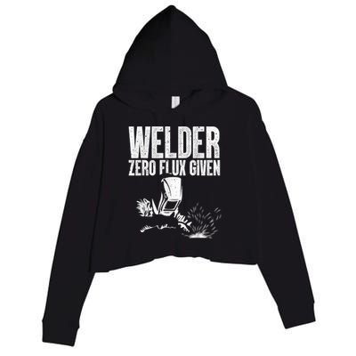 Cool Welder Art For Men Women MIG/TIG Welding Metal Lover Crop Fleece Hoodie