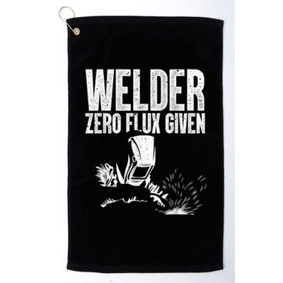 Cool Welder Art For Men Women MIG/TIG Welding Metal Lover Platinum Collection Golf Towel