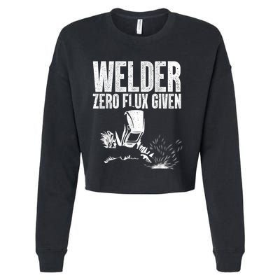 Cool Welder Art For Men Women MIG/TIG Welding Metal Lover Cropped Pullover Crew