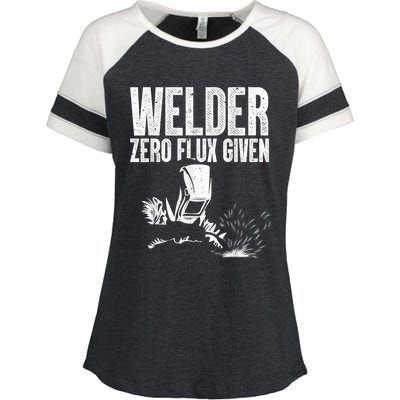 Cool Welder Art For Men Women MIG/TIG Welding Metal Lover Enza Ladies Jersey Colorblock Tee