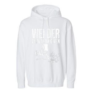 Cool Welder Art For Men Women MIG/TIG Welding Metal Lover Garment-Dyed Fleece Hoodie