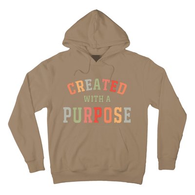 Created With A Purpose Jesus Faith Quote Colorful Hoodie