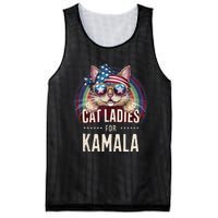 Cat With American Flag Bandana Cat Ladies For Kamala Gift Mesh Reversible Basketball Jersey Tank