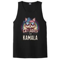 Cat With American Flag Bandana Cat Ladies For Kamala Gift PosiCharge Competitor Tank