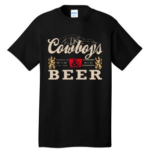 Cowboys Western And Beer Cowboy Lovers Tall T-Shirt