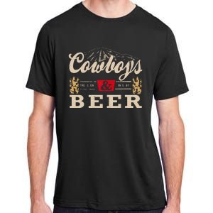 Cowboys Western And Beer Cowboy Lovers Adult ChromaSoft Performance T-Shirt