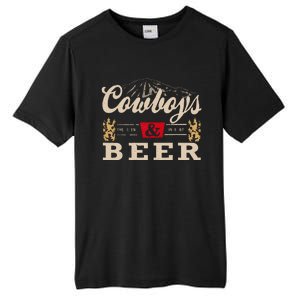 Cowboys Western And Beer Cowboy Lovers Tall Fusion ChromaSoft Performance T-Shirt