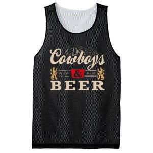 Cowboys Western And Beer Cowboy Lovers Mesh Reversible Basketball Jersey Tank