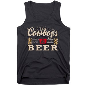 Cowboys Western And Beer Cowboy Lovers Tank Top