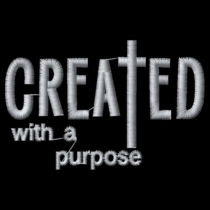 Created With A Purpose Christian Faith Jesus Embroidered Embroidered Flexfit Unipanel Trucker Cap