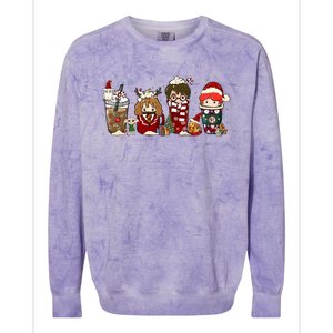 Christmas Wizard Book Lover Xmas Wizard Witch Colorblast Crewneck Sweatshirt