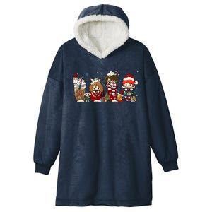 Christmas Wizard Book Lover Xmas Wizard Witch Hooded Wearable Blanket