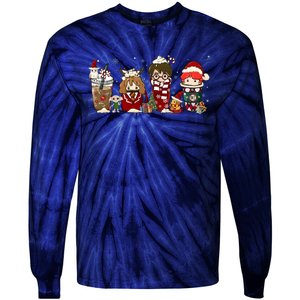 Christmas Wizard Book Lover Xmas Wizard Witch Tie-Dye Long Sleeve Shirt