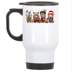 Christmas Wizard Book Lover Xmas Wizard Witch Stainless Steel Travel Mug