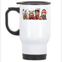 Christmas Wizard Book Lover Xmas Wizard Witch Stainless Steel Travel Mug