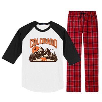 Colorado Wilderness Bear Mountains Raglan Sleeve Pajama Set