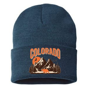 Colorado Wilderness Bear Mountains Sustainable Knit Beanie