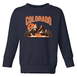 Colorado Wilderness Bear Mountains Toddler Sweatshirt