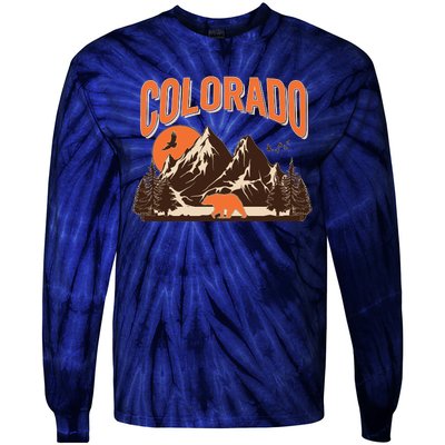 Colorado Wilderness Bear Mountains Tie-Dye Long Sleeve Shirt