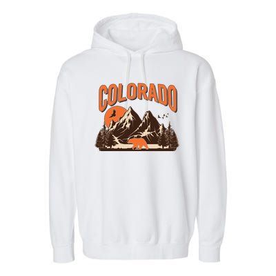 Colorado Wilderness Bear Mountains Garment-Dyed Fleece Hoodie