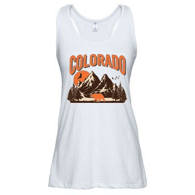 Colorado Wilderness Bear Mountains Ladies Essential Flowy Tank