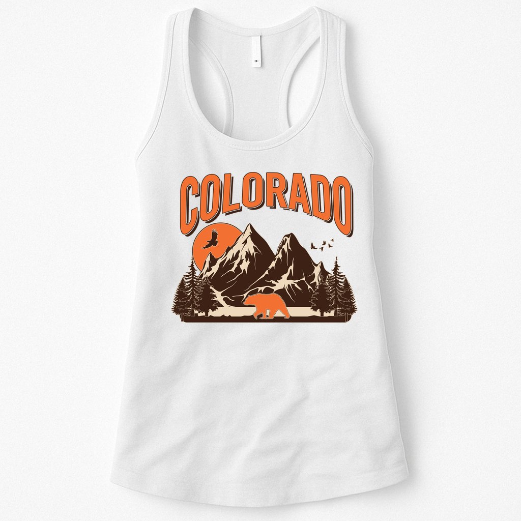 Colorado Wilderness Bear Mountains Womens Tank Top