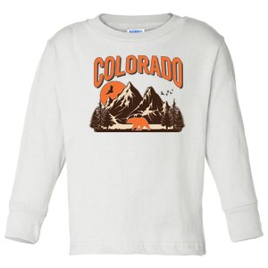 Colorado Wilderness Bear Mountains Toddler Long Sleeve Shirt