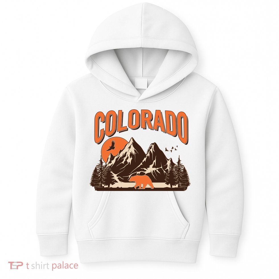 Colorado Wilderness Bear Mountains Kids Hoodie