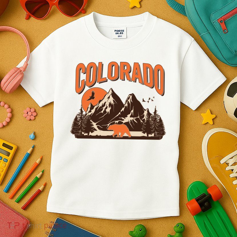 Colorado Wilderness Bear Mountains Kids T-Shirt