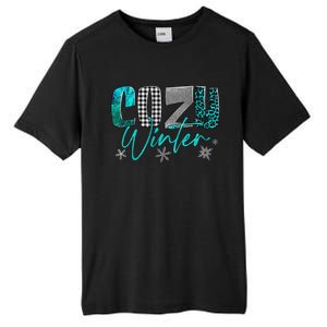 Cozy Winter Buffalo Plaid Christmas Xmas Tall Fusion ChromaSoft Performance T-Shirt