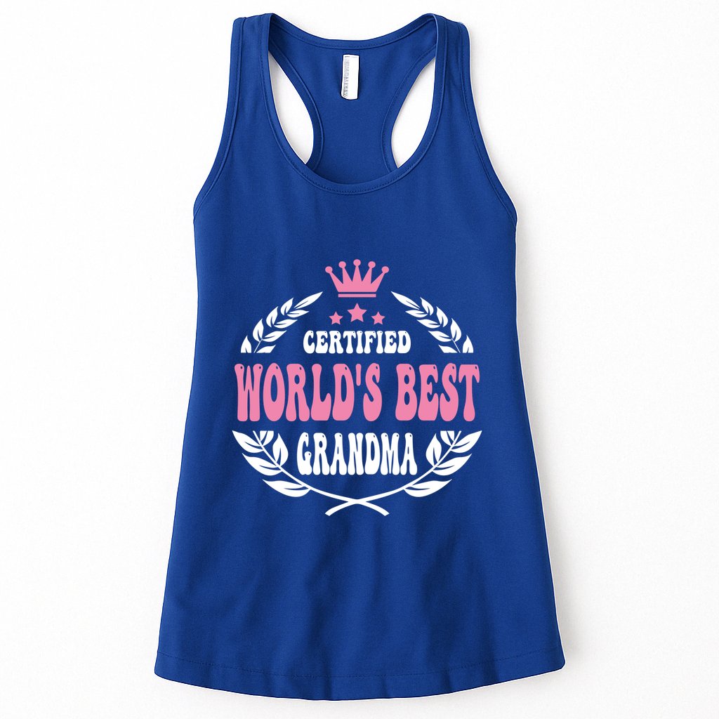 Certified Worlds Best Grandma Cute Funny Gift Womens Tank Top