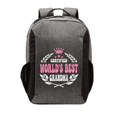 Certified Worlds Best Grandma Cute Funny Gift Vector Backpack