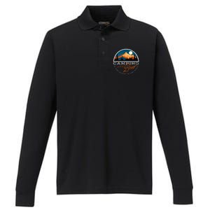 Camping Without Beer Is Just Sitting In The Woods Performance Long Sleeve Polo