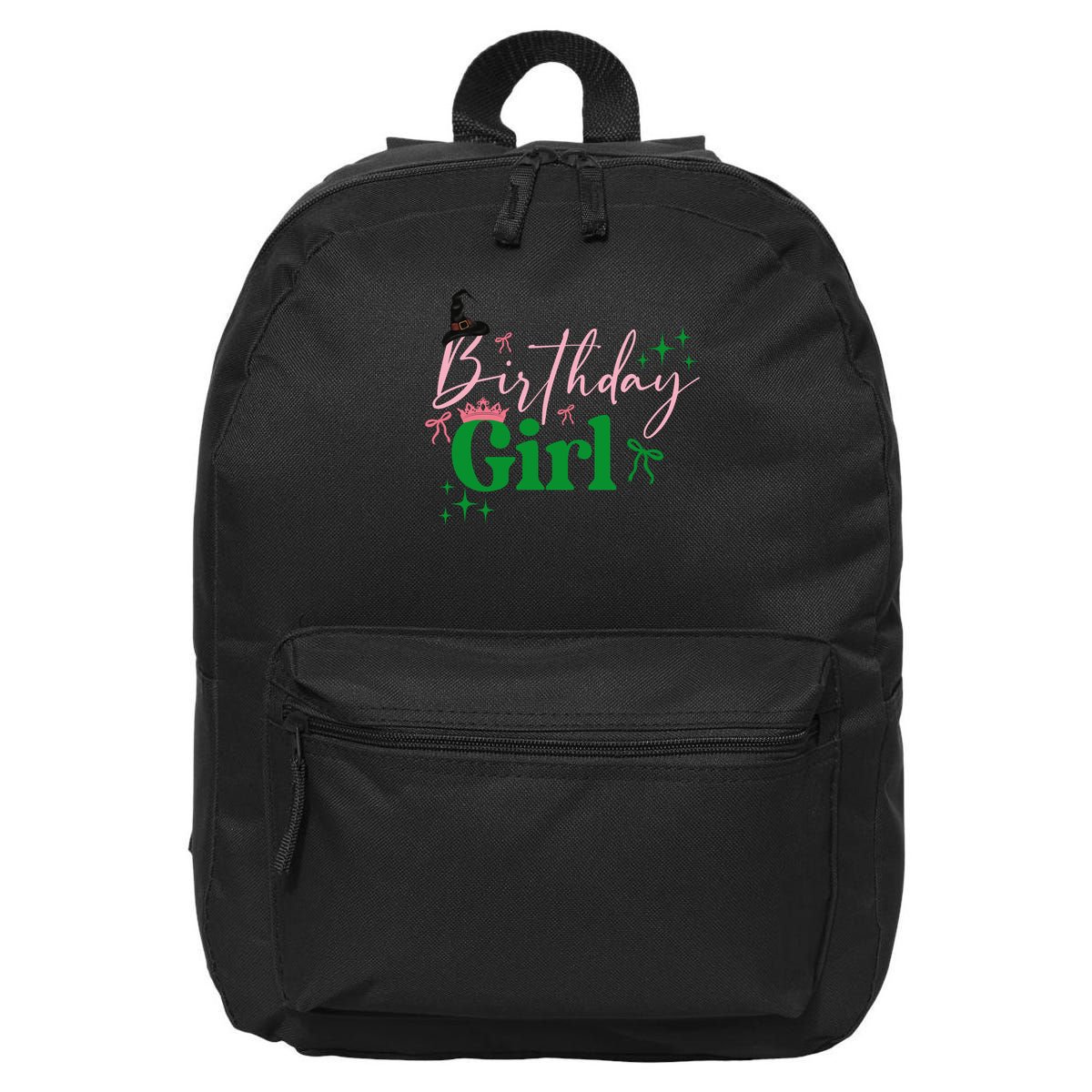 Cute Witch Birthday Girl Pink And Green 16 in Basic Backpack