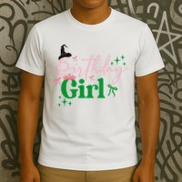Cute Witch Birthday Girl Pink And Green T-Shirt