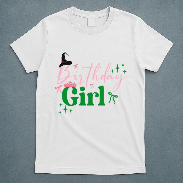 Cute Witch Birthday Girl Pink And Green T-Shirt
